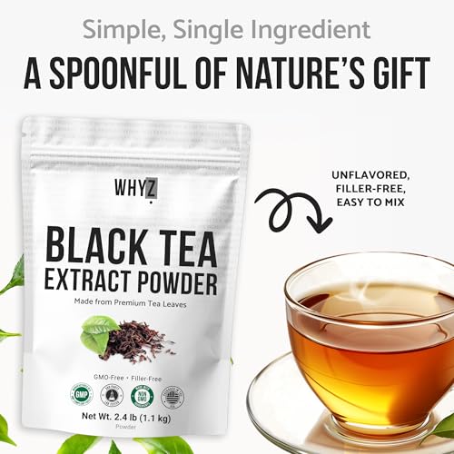Instant Black Tea Powder, Pure Black Tea for Hot and Cold Beverages, Refreshing Black…