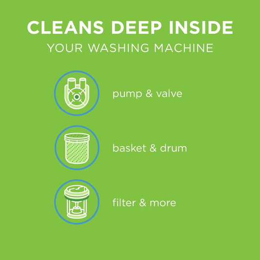Affresh Washing Machine Cleaner, 6 Month Supply, Cleans Front Load and Top Load Washers, Including HE