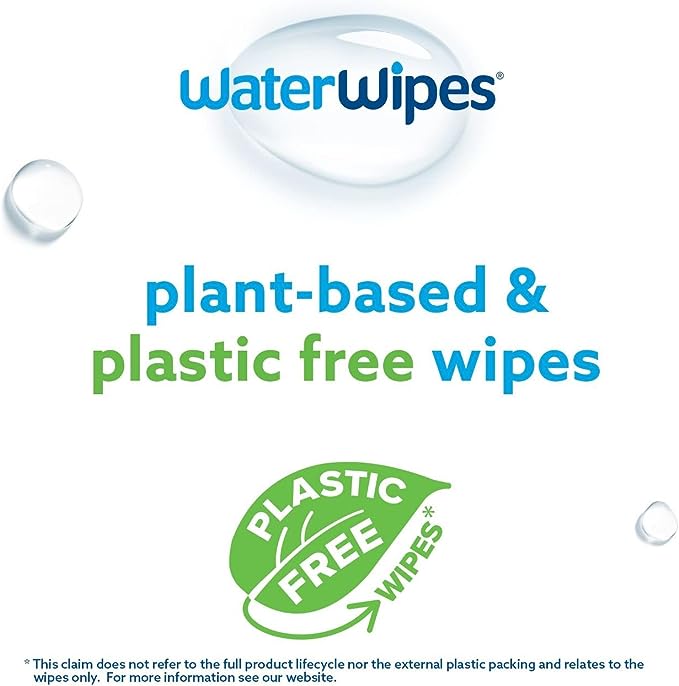 WaterWipes Plastic-Free Textured Clean, Toddler & Baby Wipes, 99.9% Water Based Wipes, Unscented & Hypoallergenic for Sensitive Skin, 720 Count (12 packs), Packaging May Vary