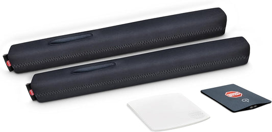 Drop Stop - The Original Patented Car Seat Gap Filler (AS SEEN ON Shark Tank) - Set of 2 and Slide Free Pad and Light