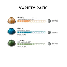 Load image into Gallery viewer, Nespresso Capsules VertuoLine, Medium and Dark Roast Coffee, Variety Pack, Stormio, Odacio, Melozio, 30 Count, Brews 7.77 Fl Oz (Pack of 3 )