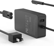 Load image into Gallery viewer, 65W Surface Pro Laptop Charger for Microsoft Surface Pro 9, 8, 7+, 7, 6, 5, 4, 3, X, Windows Surface Laptop 5, 4, 3, 2, 1 Studio, Surface Go Tablet, Surface Book 3, 2, 1, Support 44W, 36W, LED, 10FT