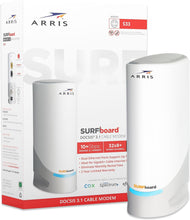 Load image into Gallery viewer, ARRIS Surfboard S33 DOCSIS 3.1 Multi-Gigabit Cable Modem | Approved for Comcast Xfinity, Cox, Spectrum &amp; More | 1 &amp; 2.5 Gbps Ports | 2.5 Gbps Max Internet Speeds | 4 OFDM Channels | 2 Year Warranty
