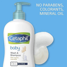 Load image into Gallery viewer, Cetaphil Baby Wash &amp; Shampoo with Organic Calendula ,Tear Free, Paraben, Colorant and Mineral Oil Free, 13.5 Fl. Oz