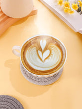 Load image into Gallery viewer, 8 Pcs Absorbent Drink Coasters, 4 Styles Handmade BOHO Woven Coasters for Coffee Table, Heat-resistant Modern Cotton Coasters for Kinds of Cups Housewarming (4.3in)