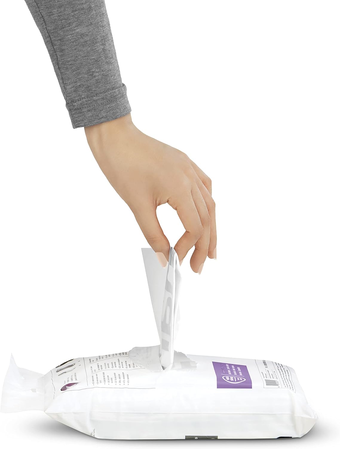 simplehuman Code H Custom Fit Drawstring Trash Bags, 100 Count, 30-35 Liter / 8-9 Gallon, White