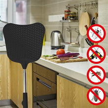 Load image into Gallery viewer, Foxany Telescopic Fly Swatters, Durable Plastic Fly Swatter Heavy Duty Set, Flyswatter with Stainless Steel Handle for Indoor/Outdoor/Classroom (2 Pack)