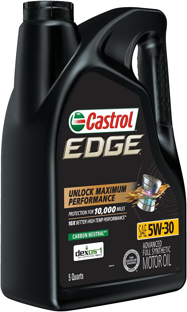 Castrol Edge 5W-30 Advanced Full Synthetic Motor Oil, 5 Quarts