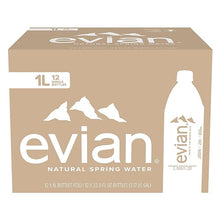 Load image into Gallery viewer, evian Natural Spring Water, Naturally Filtered Spring Water in Large Bottles, 33.81 Fl Oz (Pack of 12)