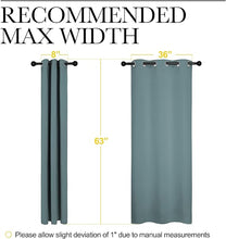 Load image into Gallery viewer, NICETOWN Modern Greyish Blue Blackout Curtains Noise Reducing, Thermal Insulated and Privacy Room Darkening Drape Panels for Boy&#39;s Guest Room Door Small Short Window (2 Panels, W42 x L63 -Inch)