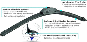BOSCH 26A16A ICON Beam Wiper Blades - Driver and Passenger Side - Set of 2 Blades (26A & 16A)