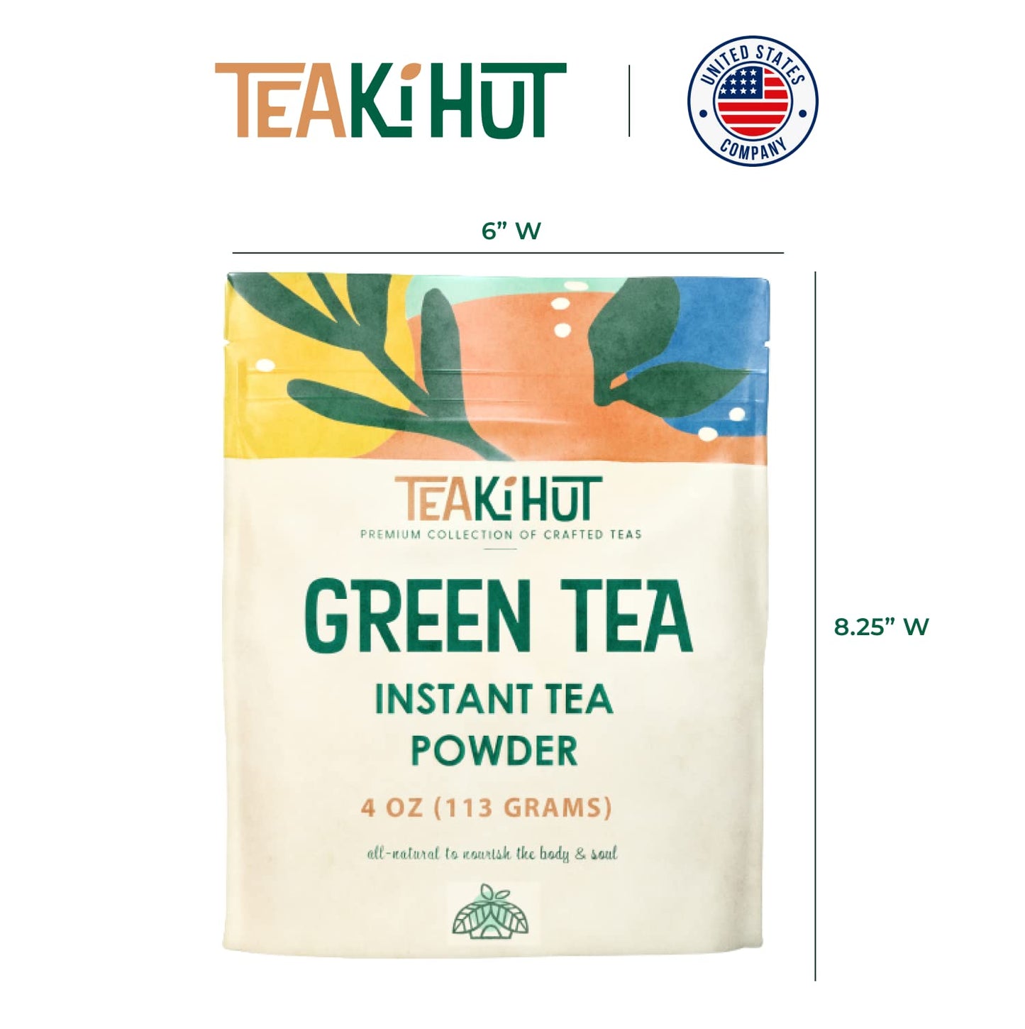 TEAki Hut Instant Green Tea Powder, Refreshing Unsweetened Drink mix, Premium Green Tea…