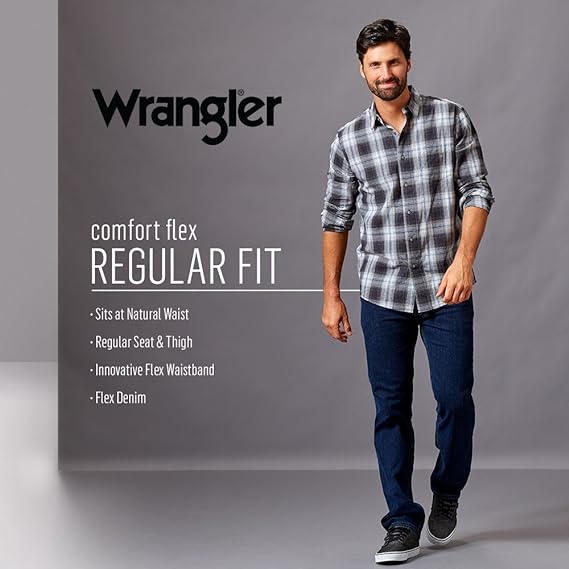 Wrangler Authentics Men's Regular Fit Comfort Flex Waist Jean