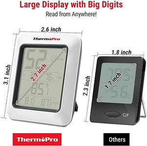ThermoPro TP50 Digital Hygrometer Indoor Thermometer Room Thermometer and Humidity Gauge with Temperature Monitor