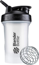 Load image into Gallery viewer, BlenderBottle Classic V2 Shaker Bottle Perfect for Protein Shakes and Pre Workout, 20-Ounce, Clear/Black
