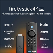 Load image into Gallery viewer, Amazon Fire TV Stick 4K Max streaming device, Wi-Fi 6, Alexa Voice Remote (includes TV controls)