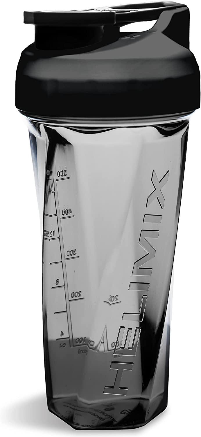 HELIMIX 2.0 Vortex Blender Shaker Bottle Holds upto 28oz | No Blending Ball or Whisk | USA Made | Portable Pre Workout Whey Protein Drink Shaker Cup | Mixes Cocktails Smoothies Shakes | Top Rack Safe