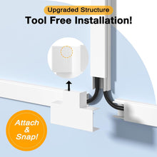 Load image into Gallery viewer, Cord Cover Raceway Kit, 157in Cable Cover Channel, Paintable Cord Concealer System , Cord Wires Hider, Hiding Wall Mount TV Powers Cords in Home Office, 10X L15.7in X W0.95in X H0.55in, White