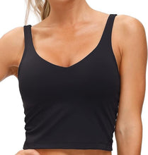 Load image into Gallery viewer, THE GYM PEOPLE Womens&#39; Sports Bra Longline Wirefree Padded with Medium Support
