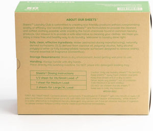 Sheets Laundry Club - As Seen on Shark Tank - Laundry Detergent - (Up to 100 Loads) 50 Laundry Sheets- Fresh Linen Scent - No Plastic Jug - New Liquid-Less Technology - Lightweight - Easy To Use