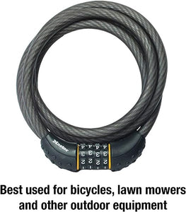 Master Lock Cable Lock, Set Your Own Combination Bike Lock, 6 ft. Long, Black & ORIbox Bike Phone Mount, Motorcycle Handlebar Mount, 360° Rotation Silicone Bicycle Phone Holder
