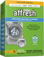 Load image into Gallery viewer, Affresh Washing Machine Cleaner, 6 Month Supply, Cleans Front Load and Top Load Washers, Including HE