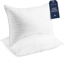 Load image into Gallery viewer, Beckham Hotel Collection Bed Pillows Standard / Queen Size Set of 2 - Down Alternative Bedding Gel Cooling Pillow for Back, Stomach or Side Sleepers