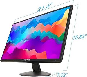 Sceptre 24-inch Professional Thin 1080p LED Monitor 99% sRGB 2x HDMI VGA Build-in Speakers, Machine Black (E248W-19203R Series)