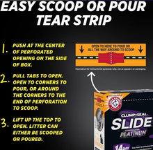 Load image into Gallery viewer, Arm Hammer SLIDE Platinum Multi-Cat Easy Clean-Up Clumping Cat Litter, 14 Days of Odor Control 18 lb