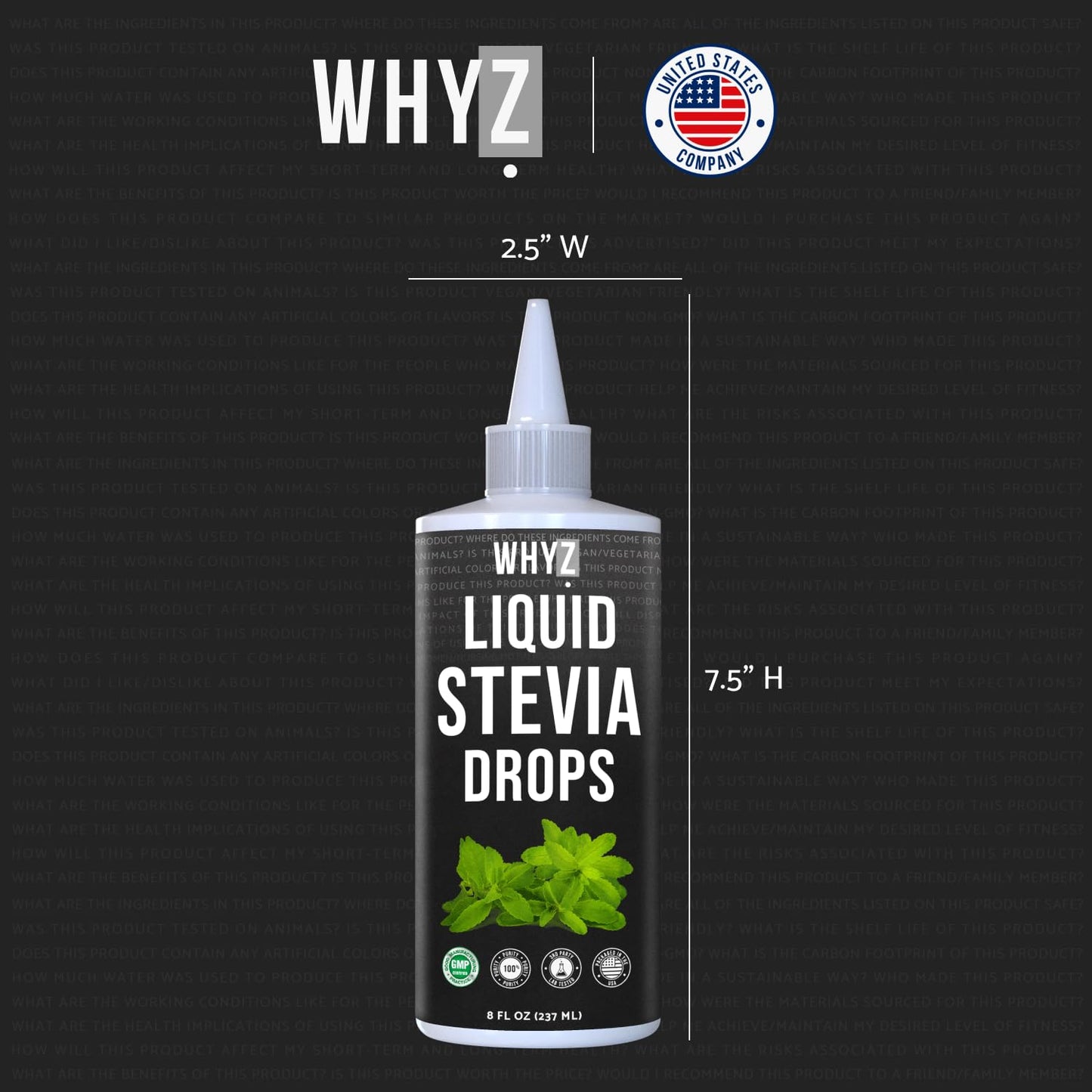 Stevia Liquid Drops Natural Liquid Stevia Extract, Pure Sweetener, Plant-Based Sweetener…