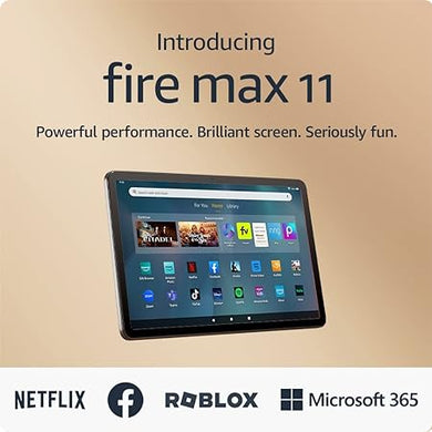 Introducing Amazon Fire Max 11 tablet, our most powerful tablet yet, vivid 11