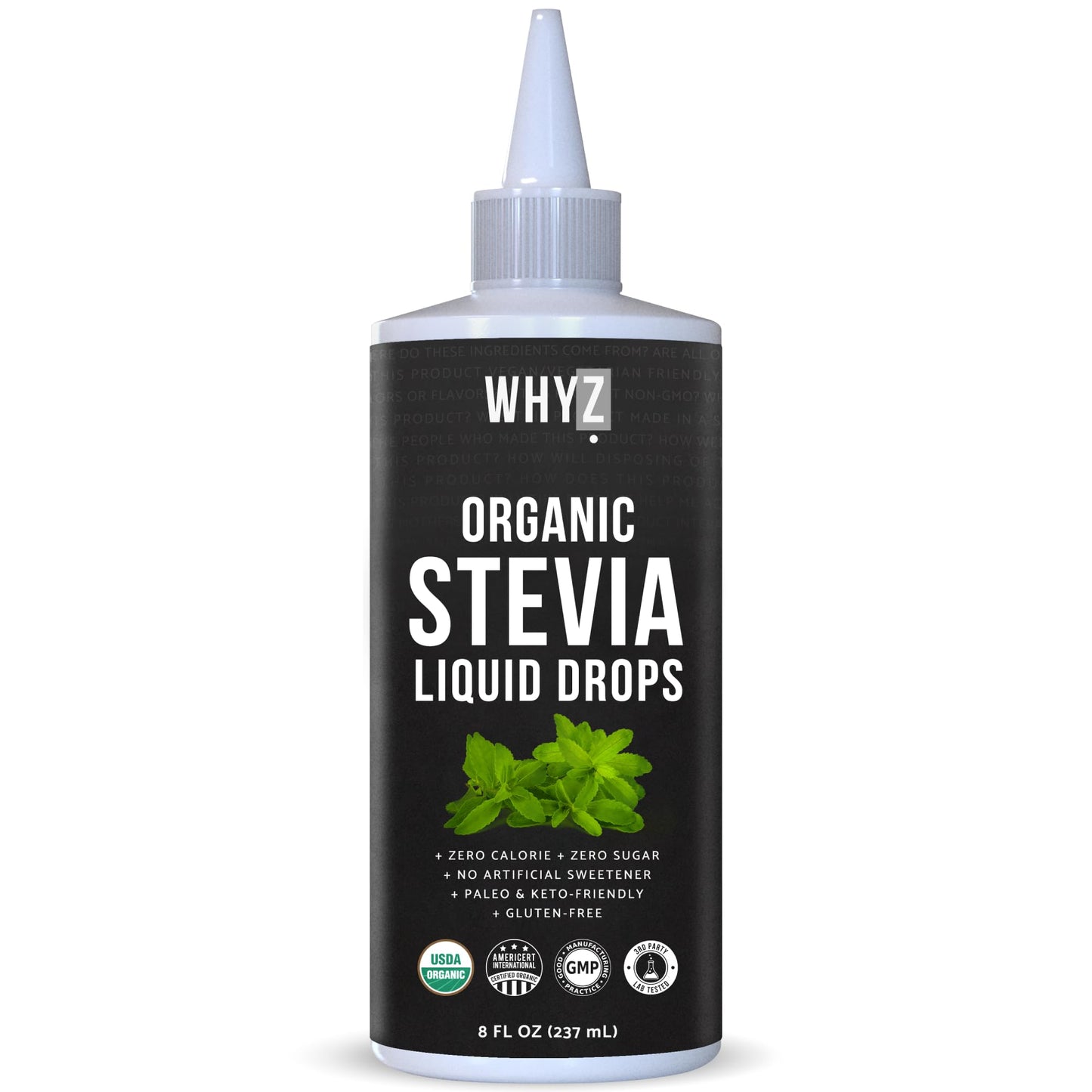 Organic Stevia Liquid Drops Pure Liquid Stevia Extract, Zero Calorie Sweetener for…