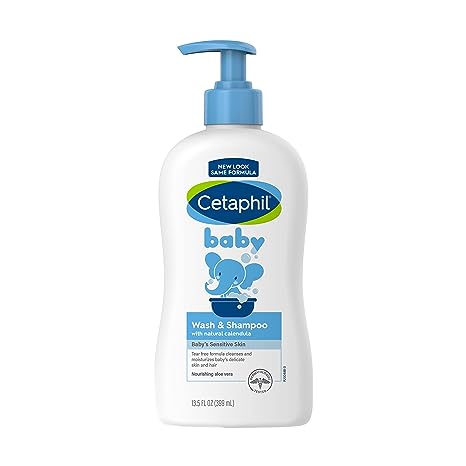 Cetaphil Baby Wash & Shampoo with Organic Calendula ,Tear Free, Paraben, Colorant and Mineral Oil Free, 13.5 Fl. Oz