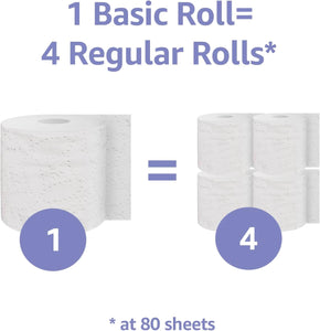 Amazon Basics 2-Ply Toilet Paper, 30 Rolls (5 Packs of 6), White