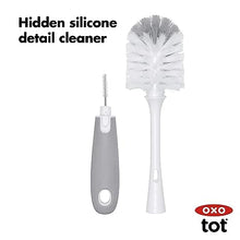 Load image into Gallery viewer, OXO Tot Bottle Brush with Nipple Cleaner and Stand - Gray