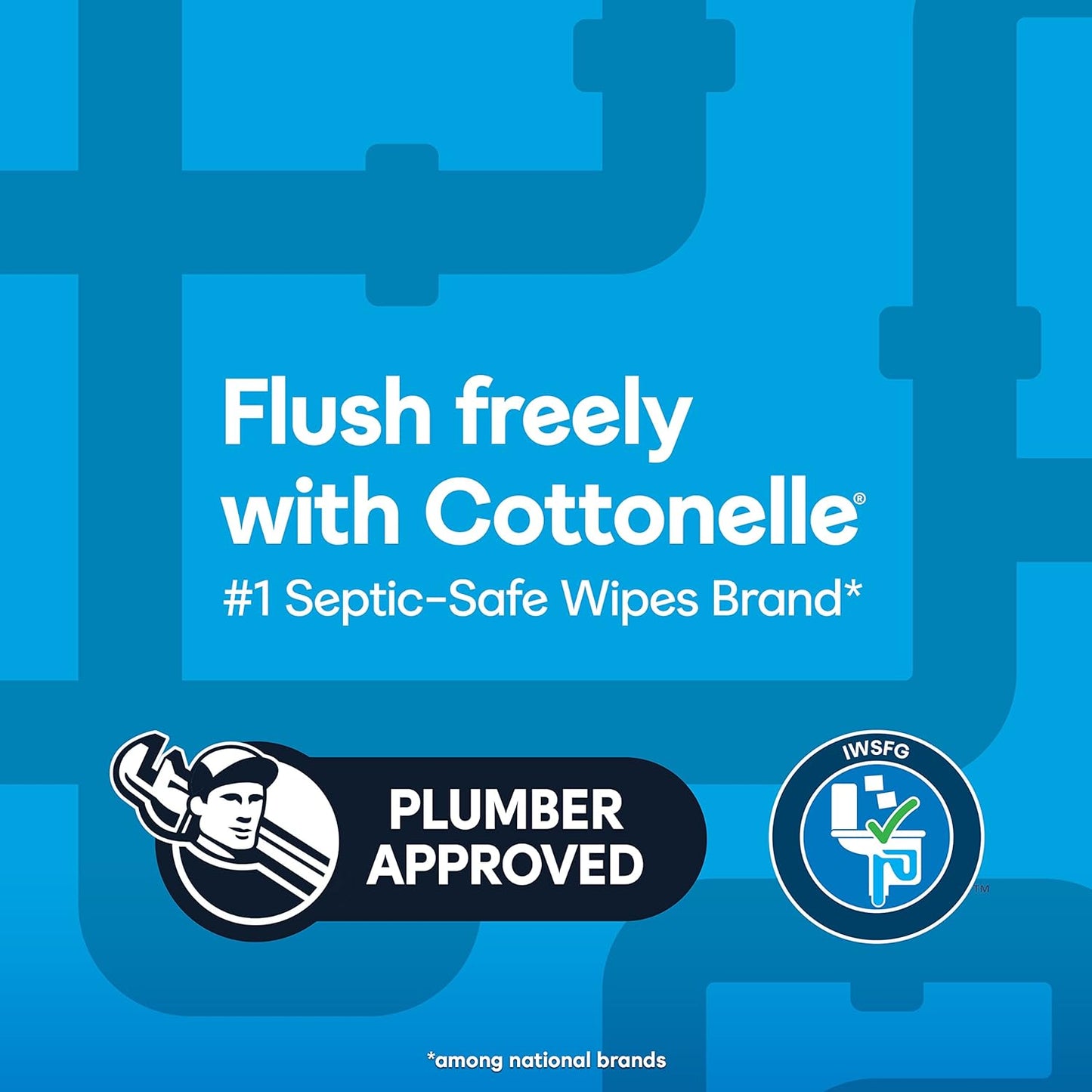 Cottonelle Freshfeel Flushable Adult Wet Wipes, 8 Flip-Top 42-Count Packs (336 Wipes Total)