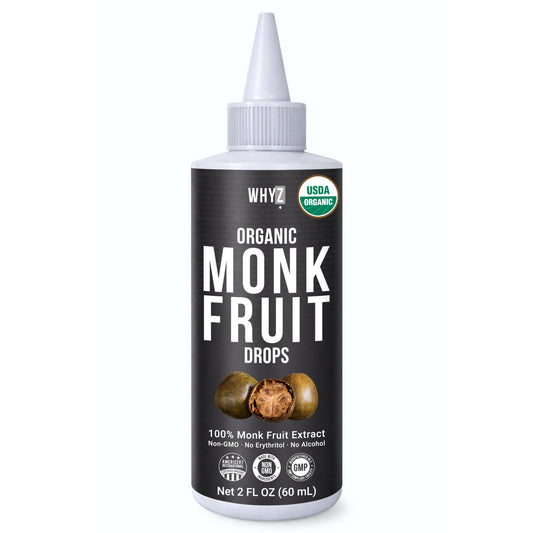 Organic Monk Fruit Liquid Sweetener Drops, 100% Monkfruit Liquid, Zero Sugar & No…