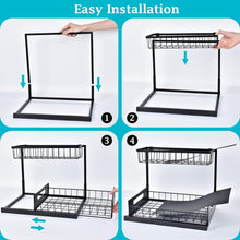 Load image into Gallery viewer, REALINN Under Sink Organizer and Storage, 2 Pack Pull Out Cabinet Organizer Slide Out Sink Shelf Cabinet Storage Shelves, Under Sink Storage for Kitchen Bathroom Cabinet