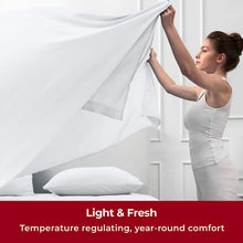 Load image into Gallery viewer, Mellanni Queen Sheet Set - 4 Piece Iconic Collection Bedding Sheets &amp; Pillowcases - Hotel Luxury, Extra Soft, Cooling Bed Sheets - Deep Pocket up to 16" - Wrinkle, Fade, Stain Resistant (Queen, White)