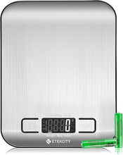 Load image into Gallery viewer, Etekcity Food Kitchen Scale, Digital Grams and Ounces for Weight Loss, Baking, Cooking, Keto and Meal Prep, LCD Display, Medium, 304 Stainless Steel