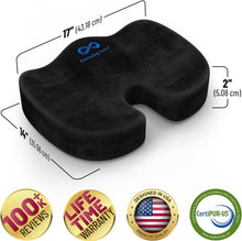 Load image into Gallery viewer, Everlasting Comfort Seat Cushion for Lower Back Pain Relief - Enhances Posture &amp; Support, All-Day Comfort - Non-Slip Tailbone Pain Relief Cushion - Car, Gaming, Office Chair Cushion FSA HSA Eligible