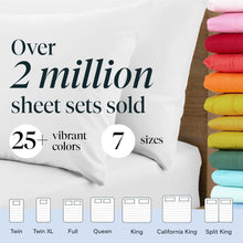 Load image into Gallery viewer, LuxClub 6 PC Queen Sheet Set, Rayon Made from Bamboo Bed Sheets, Deep Pockets 18&quot; Eco Friendly Wrinkle Free Cooling Sheets Machine Washable Hotel Bedding Silky Soft - White Queen