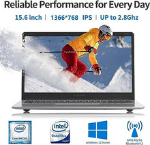 Load image into Gallery viewer, SGIN Laptop 4GB DDR4 128GB SSD, 15.6 Inch Windows 11 Laptops Computer with Intel Celeron Quad Core Processor (up to 2.5 GHz), Intel UHD Graphics 600, Mini HDMI, WiFi, Webcam, USB3.0, Bluetooth 4.2