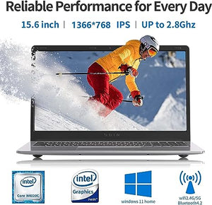 SGIN Laptop 4GB DDR4 128GB SSD, 15.6 Inch Windows 11 Laptops Computer with Intel Celeron Quad Core Processor (up to 2.5 GHz), Intel UHD Graphics 600, Mini HDMI, WiFi, Webcam, USB3.0, Bluetooth 4.2