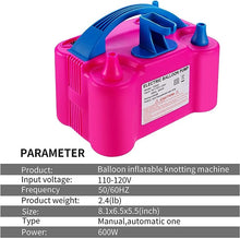 Load image into Gallery viewer, PCFING Electric Air Balloon Pump and Tying Tool in One, Portable Dual Nozzle Electric Blower Air Pump Inflator for Decoration, Party and Save Time