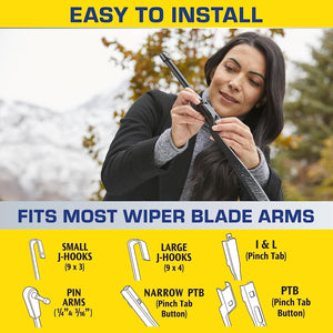 Rain-X 810165 Latitude 2-In-1 Water Repellent Wiper Blades, 22 Inch Windshield Wipers (Pack Of 2), Automotive Replacement Windshield Wiper Blades With Patented Rain-X Water Repellency Formula