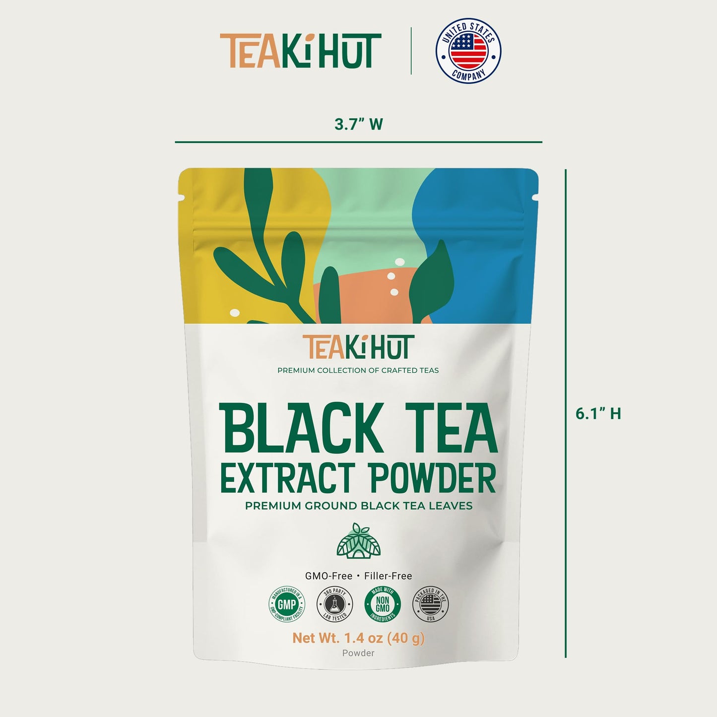 Instant Black Tea Powder 1.4 oz, Pure Black Tea for Hot and Cold Beverages, Refreshing…