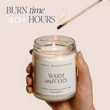 Load image into Gallery viewer, Sweet Water Decor Hello Fall Candle | Cinnamon, Apples, and Clove Autumn Scented Soy Candles for Home | 9oz Clear Jar, 40 Hour Burn Time, Made in the USA