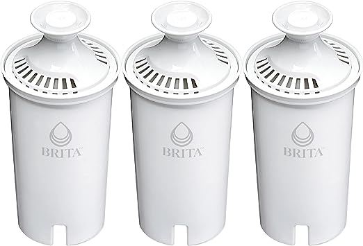 Brita Standard Water Filter Replacements for Pitchers and Dispensers, Lasts 2 Months, Reduces Chlorine Taste and Odor, 3 Count