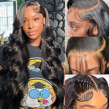 Load image into Gallery viewer, Rose Sister 13x6 Body Wave Lace Front Wigs Pre Plucked 180% Density 13x6 HD Transparent Frontal Wigs Body Wave Glueless Wigs Human Hair Lace Front Wigs for Black Women with Baby Hair 26 Inch